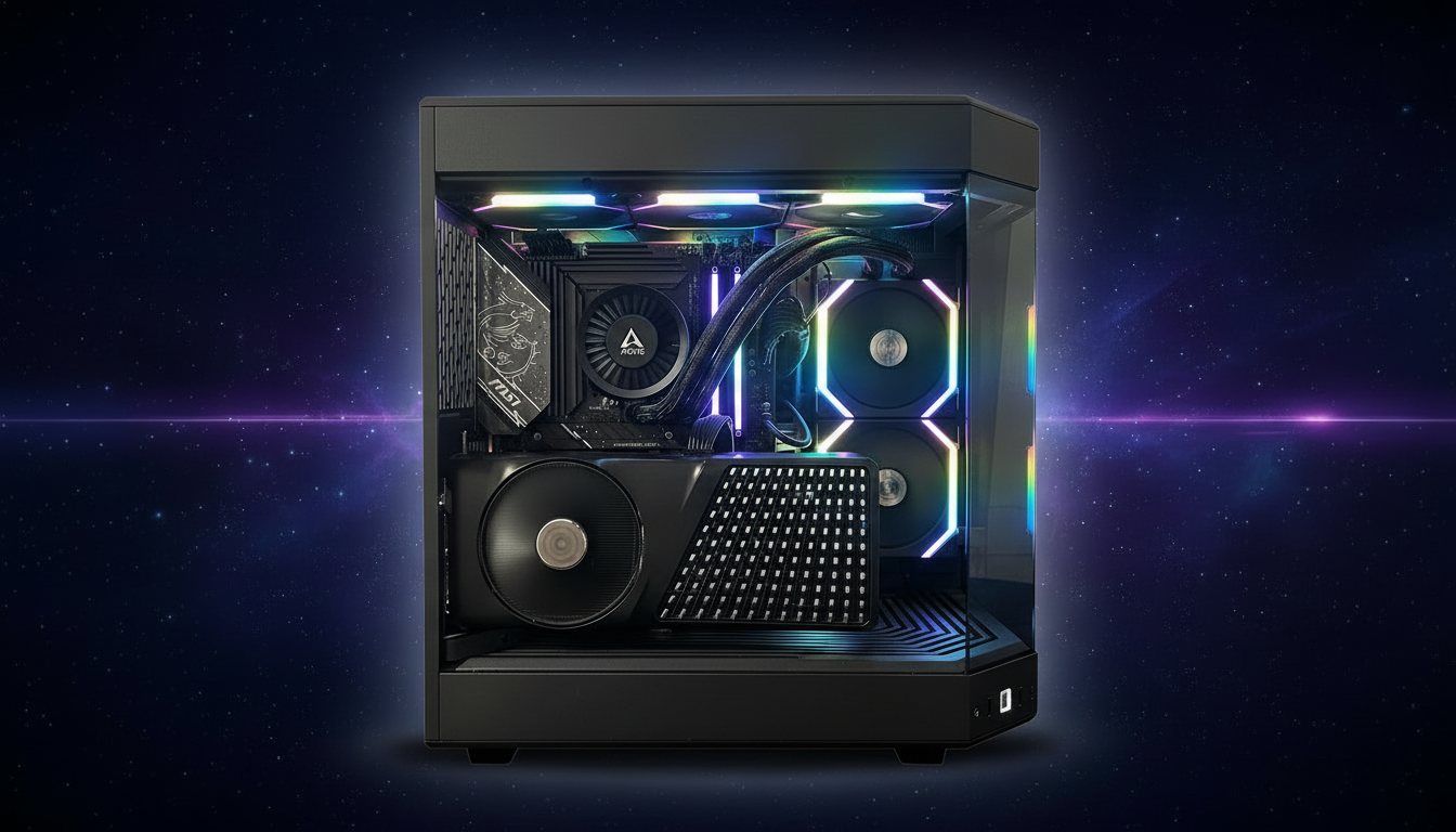 Custom white PC build with RTX GPU